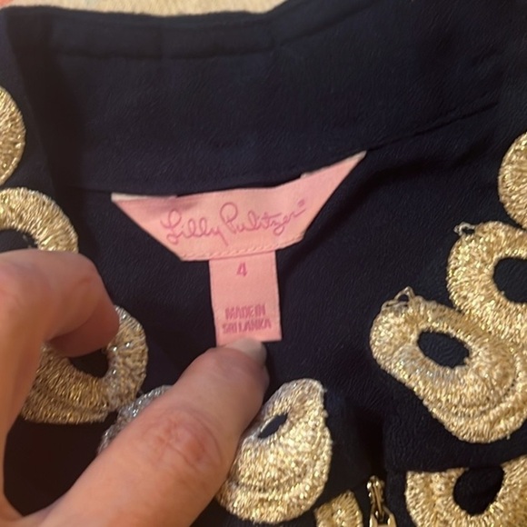 Lilly Pulitzer, Jane Shift Dress,Made in SRI LANKA,Lightweight,Blue,EUC,Size 4 - Picture 4 of 10